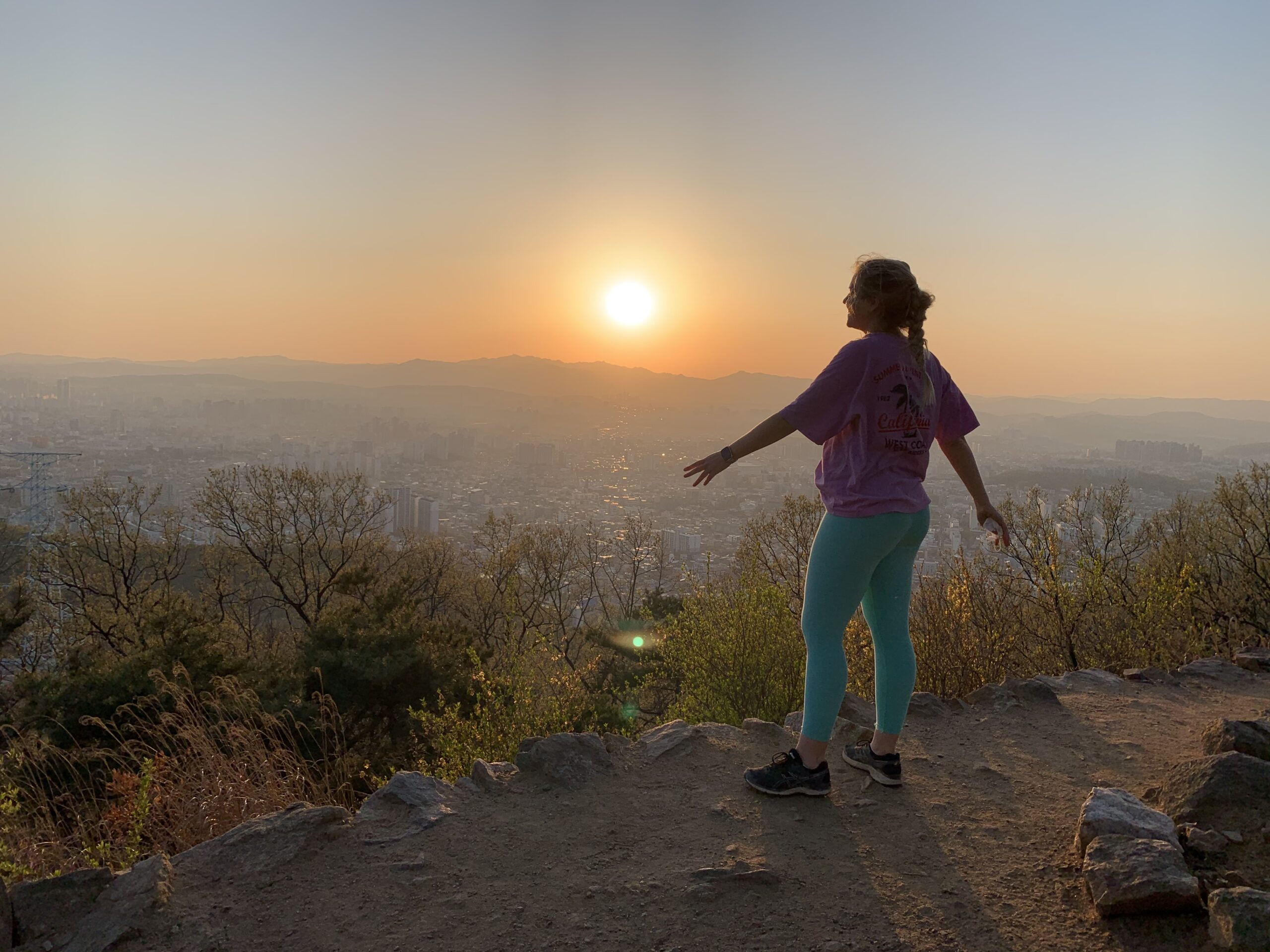 Sonnenuntergang in Daejeon, Südkorea
