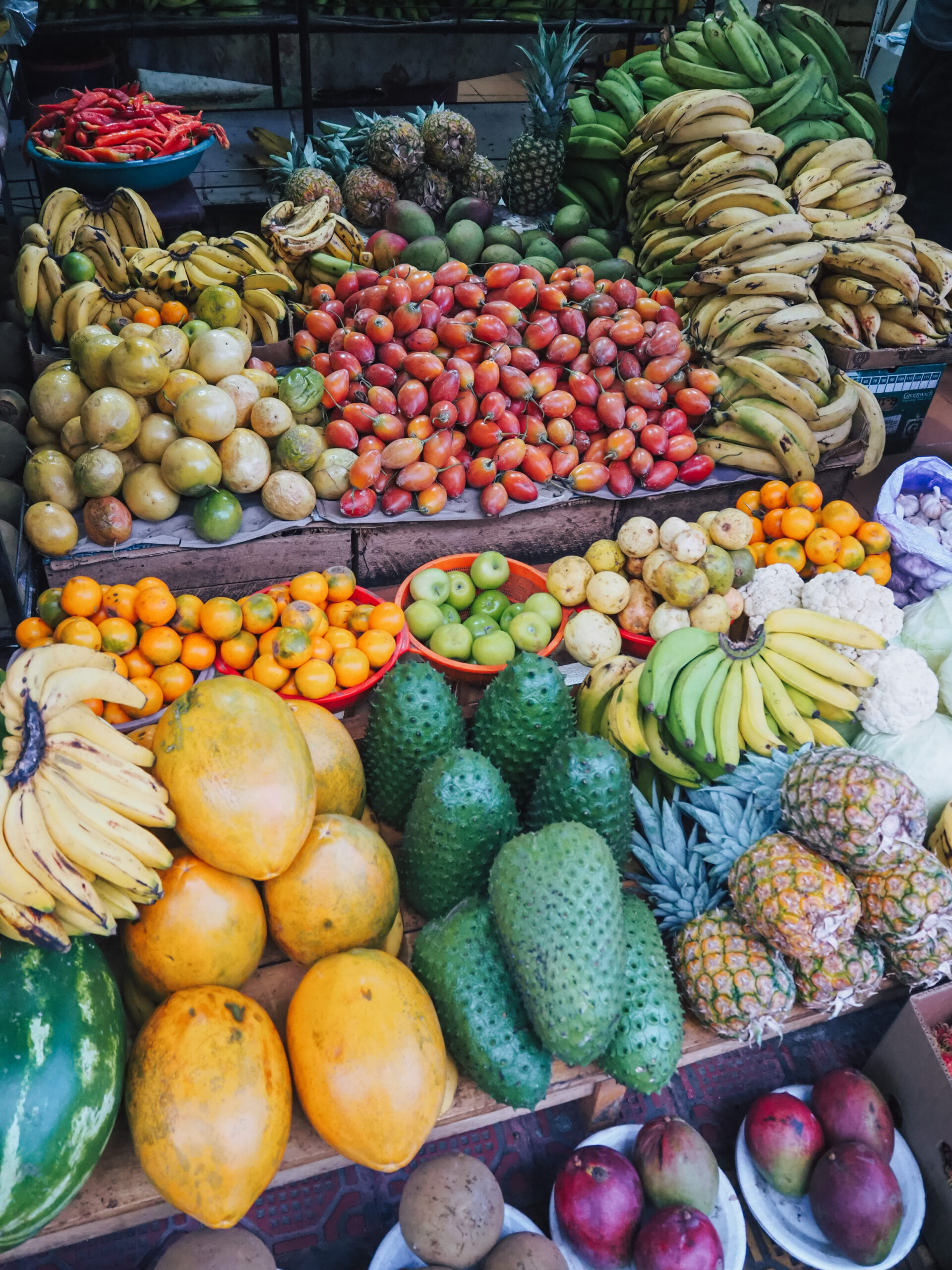 Tropische Früchte, Otavalo Markt 