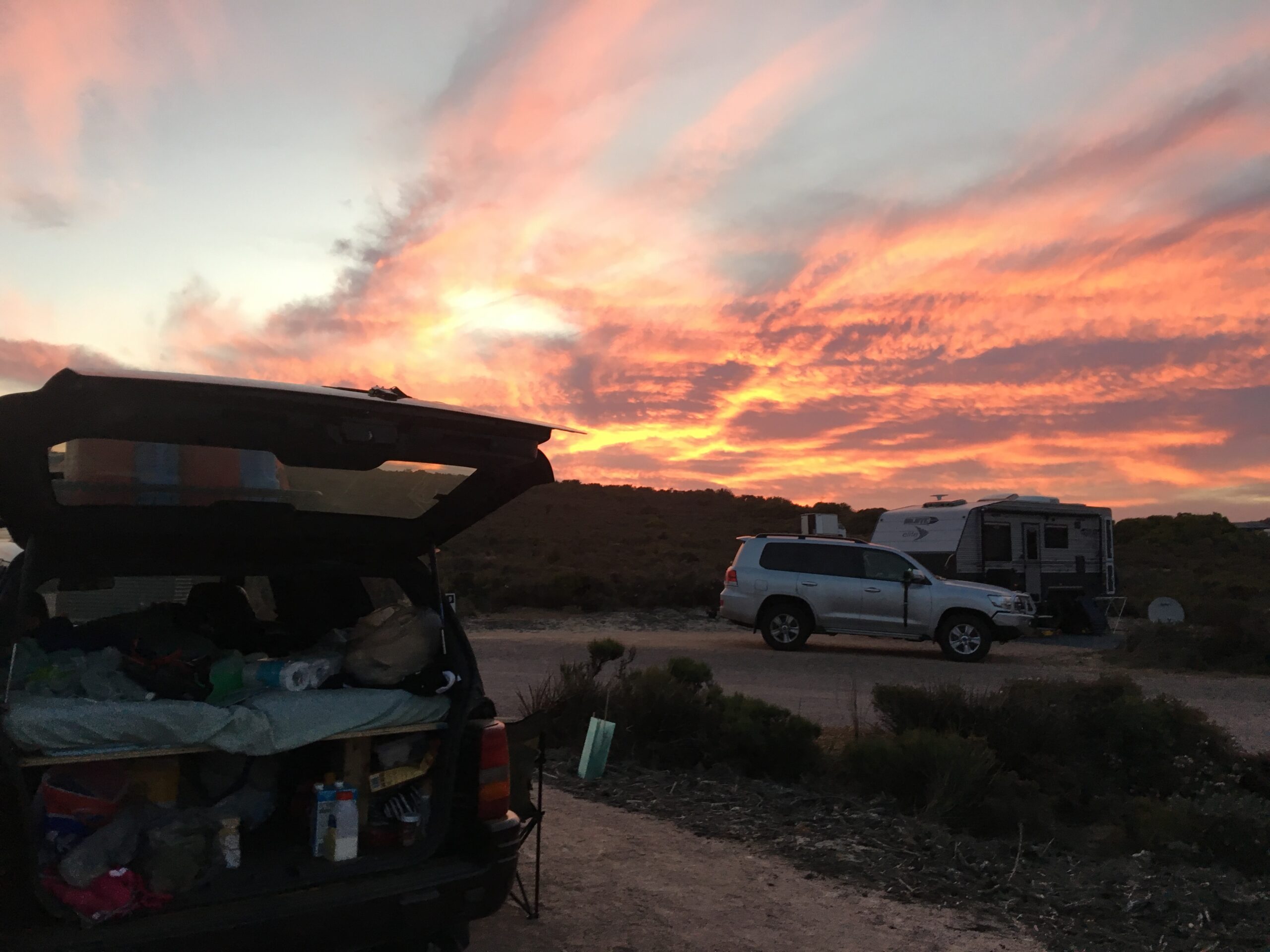 Sonnenuntergang am Lucky Bay 